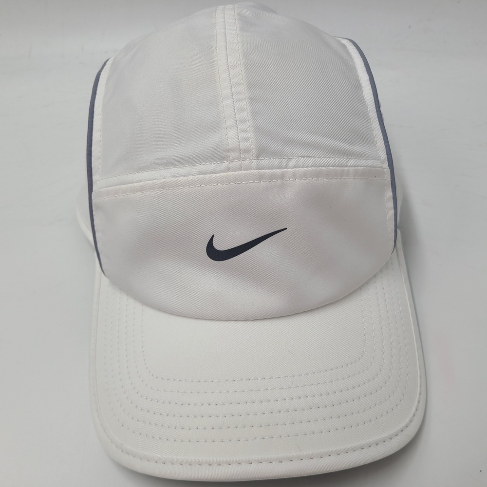 Nike Hat Adjustable L-XL White Fly Cap Dri-Fit ADV Running Marathon Outdoors Men